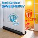 MAXTID Large Door Draft Stopper for Bottom of Doors 36 Under Door Sweep Noise Blocker Black Gap Stoppers Adjustable Doors Seal Sweep Guard Draft, Window Breeze Stoppers, Home Essentials Gadgets