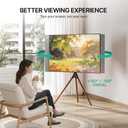 Artistic Easel TV Stand for 43-65 Inch TVs, 180° Swivel Tripod TV Stand up to 88 lbs, Floor TV Mount with Cable Management for Bedroom, Living Room and Corner, Max VESA 600x400mm, Black Walnut