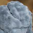 Bedsure GentleSoft Fluffy Fuzzy Twin Blanket, Soft Cozy Fleece Faux Fur Blanket, Pink Decorations Minky Velvet Couch Cover, Thick Warm Plush Women Men Birthday Gifts, 870GSM, Greyish Blue