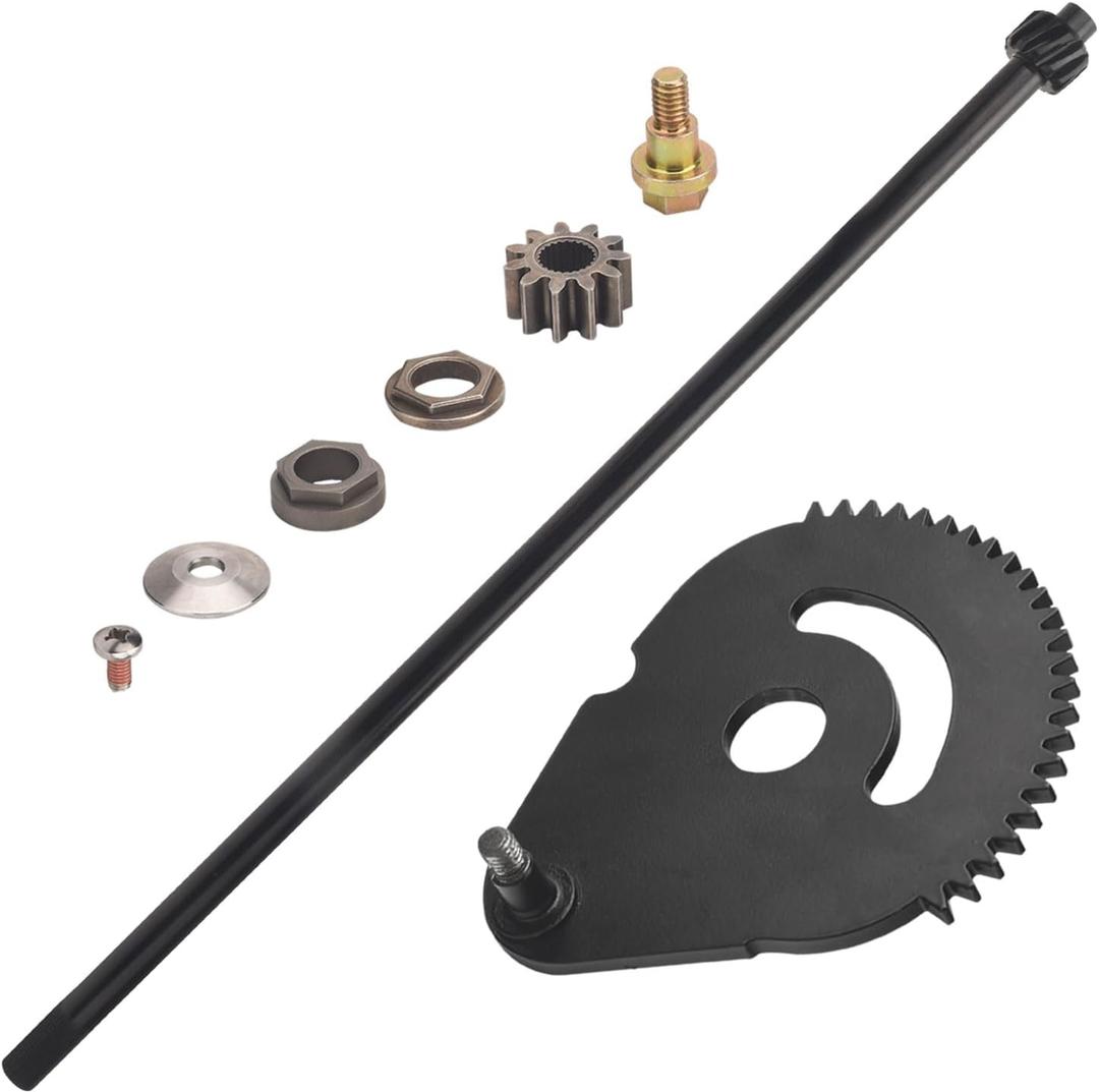 938-05078 Steering Rod Shaft with Bushing & 617-04094 Steering Gear Kit for MTD/Troy-Bilt/Craftsman Lawn Mower - Contain 941-0656A 741-0656A 948-0389 731-1309 Bushing Kit