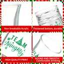 Nosiny 24 Pcs Christmas Shot Glasses 1.2 oz Team Naughty Team Nice Novelty Acrylic Shot Cups Acrylic Clear Christmas Party Favors for Adults Supplies Gifts (Tree Style)