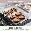 GreenPan 18" x 11" Double Burner Griddle Pan, Hard Anodized Healthy Ceramic Nonstick PFAS-Free, Stainless Steel Handles, Stovetop Cooking, Dishwasher Safe, Oven & Broiler Safe Cookware, Taupe