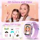 Kids Smart Watches Girls Age 3-12, Smart Watch for Kids with 32 Games HD Touch Screen Camera Video Alarm Music Audiobooks Pedometer Flashlight 12/24 hr Toys Birthday Gifts for Girls Ages 5 6 7 8 9 10