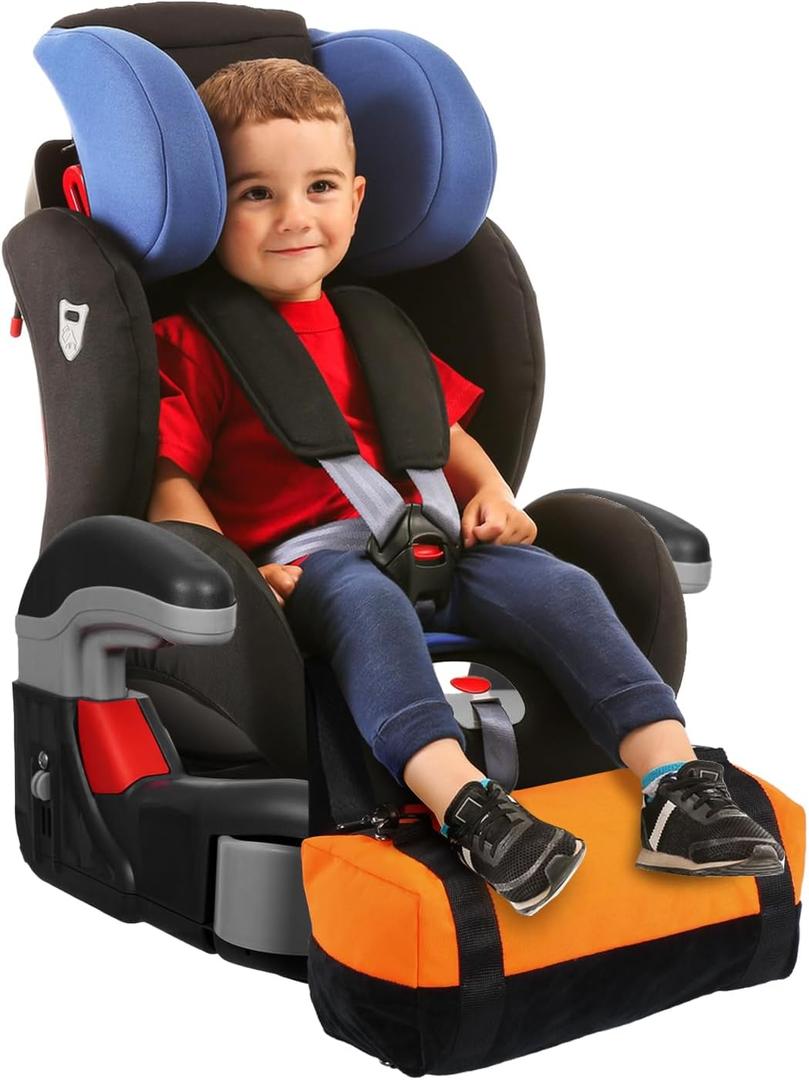 Aurya Car Seat Foot Rest for Kids, Leg Rest for Kids Car Seat, Car Foot Rest with Adjustable Straps, Car Seat Accessories for Toddlers' Booster Seat, 6×6×15.5 inches