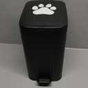 Dog Poop Trash Can Outside, 2.7Gal Dog Waste Trash Can with Lid, Foot Pedal, Dog Waste Container with 20 Bags, Pet Poop Bucket with Soft Close for Backyard Odor Control, Black