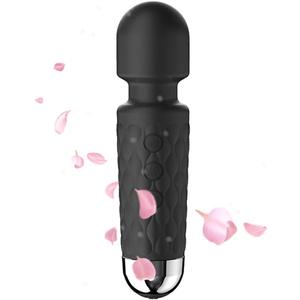 Upgraded Mini Back Massager - Powerful-Quiet-Portable - Multiple speeds and Modes, Light Black