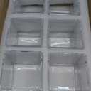 KEYWING 6 Pack Square Glass Vase 4" x 4" x 4", Clear Flower Vases for Centerpieces, Square Glass Cube Vase Candle Holder for Wedding, Party, Home Office Decoration