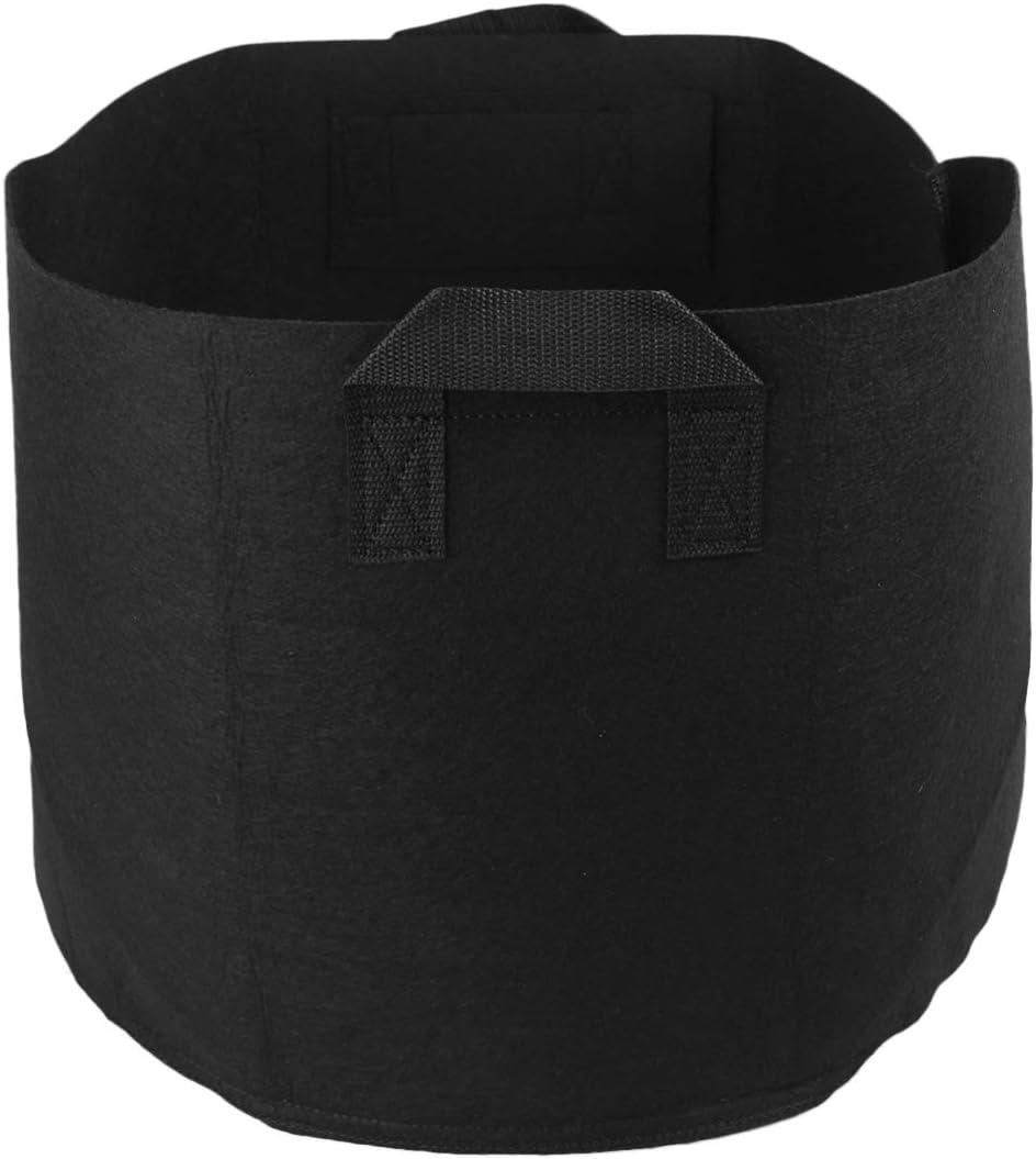 Cabilock Vegetable Planter Boxes Plant Grow Bags Nonwoven Fabric Plants Grow Pots with Handles for Nursery Garden and Planting 15 Gallon Black Bonsai Container (Medium)