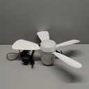 Gliztech Socket Fan Light with Remote, Dimmable LED Ceiling Fans with Lights, Screw in Socekt Fans and 1 Socket Extender, 3 Colors 3000K-6500K, Replacement Light Bulb Fan for Kitchen Garage Bedroom, White, 18 kWh/1000h