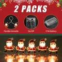 2 x 2 Pack Battery Operated Fairy String Lights for Christmas Tree Decorations, 7FT 20LED Santa String Lights for Indoor Christmas Tree Garland DecorWarm White
