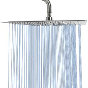 NearMoon Rain Shower Head, High Flow Stainless Steel Square Rainfall Shower, Waterfall Bath Shower Body Covering, Ceiling or Wall Mount (16 Inch, Brushed Nickel)
