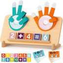 Montessori Educational Learning Toys for 3 4 5 Year Old Boys Girls Birthday Gifts, Toddler Preschool Learning Activities, Number Counting Blocks Toys for Kids, Math Manipulatives Counting Toy for 3-5