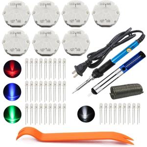 Zinger Instrument Cluster Gauge Stepper Motor Repair Kit X27 168 Fits 03-06 GM Chevy Silverados Tahoes Yukons(7Motors+36Led Light Bulbs+Soldering Iron+Solder Sucker+Remove Tool+Flux Rosin Core)