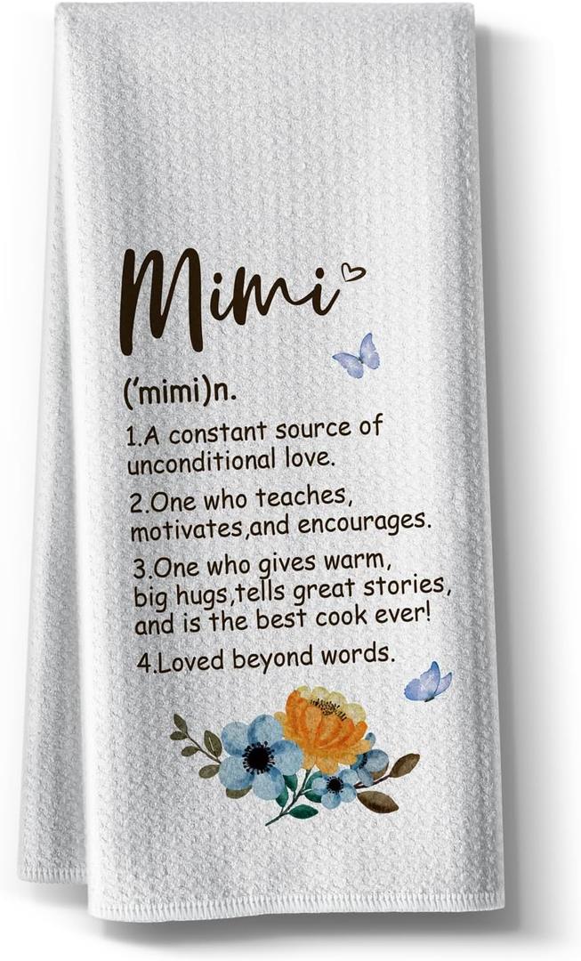 Kitchen Towels for Mimi-Funny Joked Hand Dish Kitchen DéCor, Hilarious Absorbent Tea Towel, for Mimi Nana Grandmother On Mother's Day Birthday,Christmas,Thanksgiving 16" x 24"