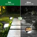 Solar Spot Lights Outdoor with 60 LED & Auto On/Off, 4 Pack Solar Lights Outdoor Waterproof IP68 with 3 Lighting Modes, 2-in-1 Solars Landscape Light for Outside, Garden, Yard(Cool White)