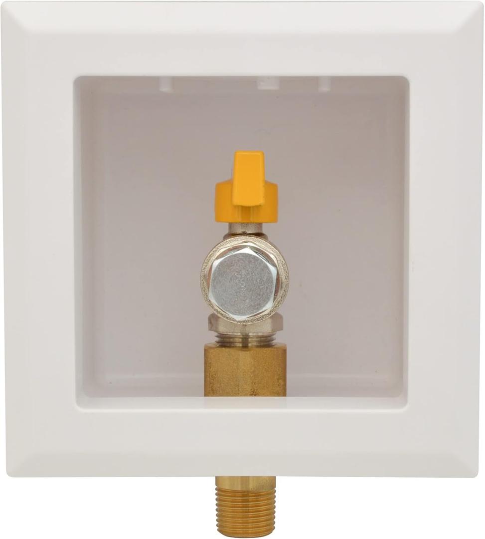 HYDRO MASTER Gas Outlet Box1/2" NPT, Gas Supply BoxWhite (1/2-Inch)