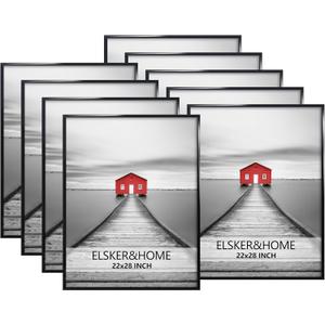 ELSKER&HOME 22x28 Frame, Poster Picture Frames 9 Pack Black for Horizontal or Vertical Wall Mounting, Sturdy and Scratch-proof