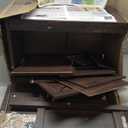 VASAGLE File Cabinet, Filing Cabinet with 2 File Drawers, Printer Stand, Fit A4, Letter Size, Hanging File Folders, Modern Farmhouse Style, for Home Office, Maroon Brown UOFC048K01