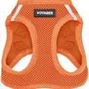 Best Pet Supplies Voyager Step-in Air Dog Harness - All Weather Mesh, Reflective, No Pull Harness for Small, Medium Dogs, Cats - Secure with Hook & Loop Fastener, Buckle, Double D-Rings - Orange, M