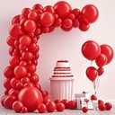 Red Balloon Arch Kit,145pcs Latex Premium Red Balloons Different Sizes 18 12 10 5 Inch,Balloon Garland Arch Kit for Birthday Party Baby Shower Wedding Valentines Day Christmas Anniversary Decoration Red