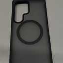 TORRAS Magnetic Shockproof for Samsung Galaxy S25 Ultra Case, Fit for MagSafe, 4X Military Grade Protection, Translucent Slim Case for Samsung S25 Ultra Case Anti-Fingerprint Anti-Scratch, Black