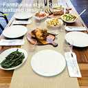 Farmhouse Table Runner, Thick & Waterproof, Beige (90'' x 14'', Fits 58''-74'' Tables)