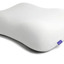 Cushion Lab Deep Sleep Pillow, Patented Ergonomic Contour Design for Side & Back Sleepers, Orthopedic Cervical Shape Gently Cradles Head & Provides Neck Support & Shoulder Pain Relief - Calm Grey
