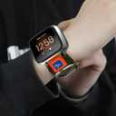 Nylon Loop Elastic Wide Replacement Bands Compatible with Fitbit Versa/Fitbit Versa 2 for Women Men, Soft Sport Adjustable Breathable Braided Straps for Fitbit Versa Lite/Versa SE. (Green)