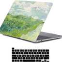 LanBaiLan Compatible for MacBook Pro 13 inch with Touch Bar 2022 2020 2019 2018 2017 2016 Release M1 M2 A2338 A2289 A2251 A2159 A1989 A1706 A1708, Laptop Hardshell Case and Keyboard Cover, Grassland