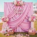 12ft x 10ft Pink Backdrop Curtains for Parties, Wrinkle Free 2 Panels Photo Backdrop Drapes Back Drop Cloth for Wedding Birthday Photography Background Decor