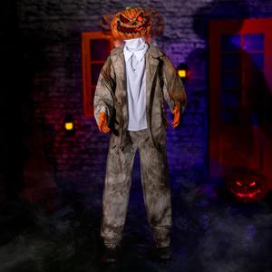 Halloween Animatronics Decorations 6ft Jack, Animated Lifesize Pumpkin Horror Decor with Motion Sensor, Creepy Sound, Scary Move, Light Up Eyes, Haunted House Spooky Prop for Outdoor, Yard Lawn