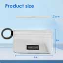 2 x CampPole Credit Card Holder for Women, Card Holder Wallet, Card Case Wallet, Minimalist Wallet, Small Wallets with Keychian, Slim Front Pocket Wallets (Silver)