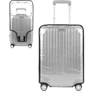 Luggage Cover Protectors PVC Clear, Heavy-Duty Waterproof Suitcase Covers, Transparent (26 Inch)