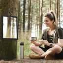 Yalikop Foldable Full Length Travel Mirror, Portable Shatterproof Hanging Mirror, Folding Full Length Travel Makeup Reflector for Camping, Rv, Small Spaces(One Fold)