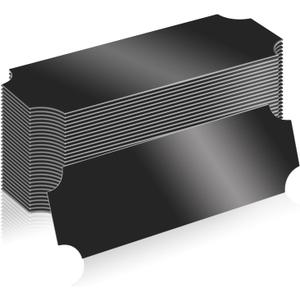 30 Pcs Name Plates Laser Engraved Plaques Personalized Engraved Laser Engraving Blanks Name Plate for Desk Custom Name Tag Badge Frame Metal Plate with Adhesive Backing for DIY (1 x 2.5" Black)