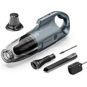 Handheld Vacuum Cordless Rechargeable with 360 Degree Rotation Pet Brush, 10000KPA Car Vacuum Cleaner High Power with Fast Charge Tech, Portable Rechargeable Mini Vacuum with Large-Capacity Battery