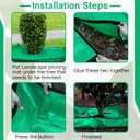 Amylove 2 Set Landscape Pruning Tarp 78.7"x78.7" Waterproof Bush Trimming Tarp with Hole Shrub Catcher with Four Corner Buckles for Leaf Collection Garden Tree Shrub Leaf Trimming Accessories