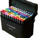 CREATSPARK Alcohol Markers 80 Colors with Base Dual Tip Art Drawing Markers for Anime Sketch Illustrations - Refillable