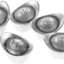 HANABASS Vintage Chinese Yuan Bao Figurine 1.38 Inch Antique Silver Feng Shui Wealth Decoration Good Luck Ornament for Home Party Collectibles