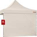 10x10 Canopy sidewalls,Sidewalls with 600D Oxford Fabric,Pop Up Canopy Waterproof 99% UV Protection,Suits Pop up Tent/Instant Canopy,Sidewalls (White) (Khaki, 1 Sidewall 10x10)
