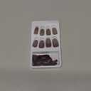 Burgundy Red Short Coffin Press on Nails Medium Coffin Nails Press ons, Dark Red Glue on Short Fake Nails for Women Ballerina Acrylic False Nail Handmade Medium Square Gel Nails