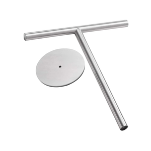 Healifty Stainless Towel Stand with Weighted Base No Drill Towel Holder for Bathroom and Kitchen Countertop Compact Vertical Design for Easy Movement and Stable Placement