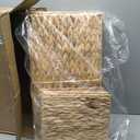 11x11x11in Storage Baskets Wicker Cubes Set of 4 Baskets ,Foldable Water Hyacinth Baskets,Handwoven Storage Baskets for Shelves,Kitchen or Outdoor