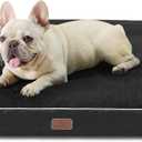 Bedsure Washable Dog Bed Medium Size Dog - 3 Inch Thicken Up to 45lbs Pet Mat Pillows with Removable Washable Cover, Black