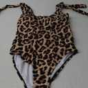AI'MAGE Women's One Piece Swimsuit 2025 Tummy Control Swimsuits Slimming Bathing Suits Belted Swim Suit Swimwear, Leopard, M