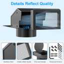 8 Inch Removable Roof Vents, Roof Vents for Houses, Carbon Steel Roof Exhaust Vent with Damper, Diameter Collar Removable Vent for Attic for Ventilation System