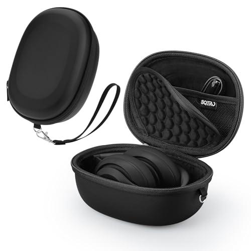 Case for Beats Studio Pro/Solo 4/Solo 3/Studio3 On-Ear Headphones, Portable Travel Hard Shell Storage Bag (Black)