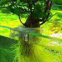 2 x DONGKER Aquarium Plant Holder,2 PCS Hanging Fish Tank Plant Pot for Fish Tank Wall Thickness up to 1.2cm/0.5" (Round Opening)