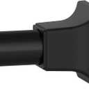 Black Shower Curtain Rod, Adjustable 32-80 Inch Tension Spring Curtain Rod No Drilling for Bathroom Kitchen, No Slip, No Rust