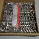 50 Pack 25 Pairs 1-1/4 inch Overlay Soft Close Cabinet Hinges for Kitchen, Stainless Steel Three-Way Adjustable, Concealed Self-Closing Door Hinges